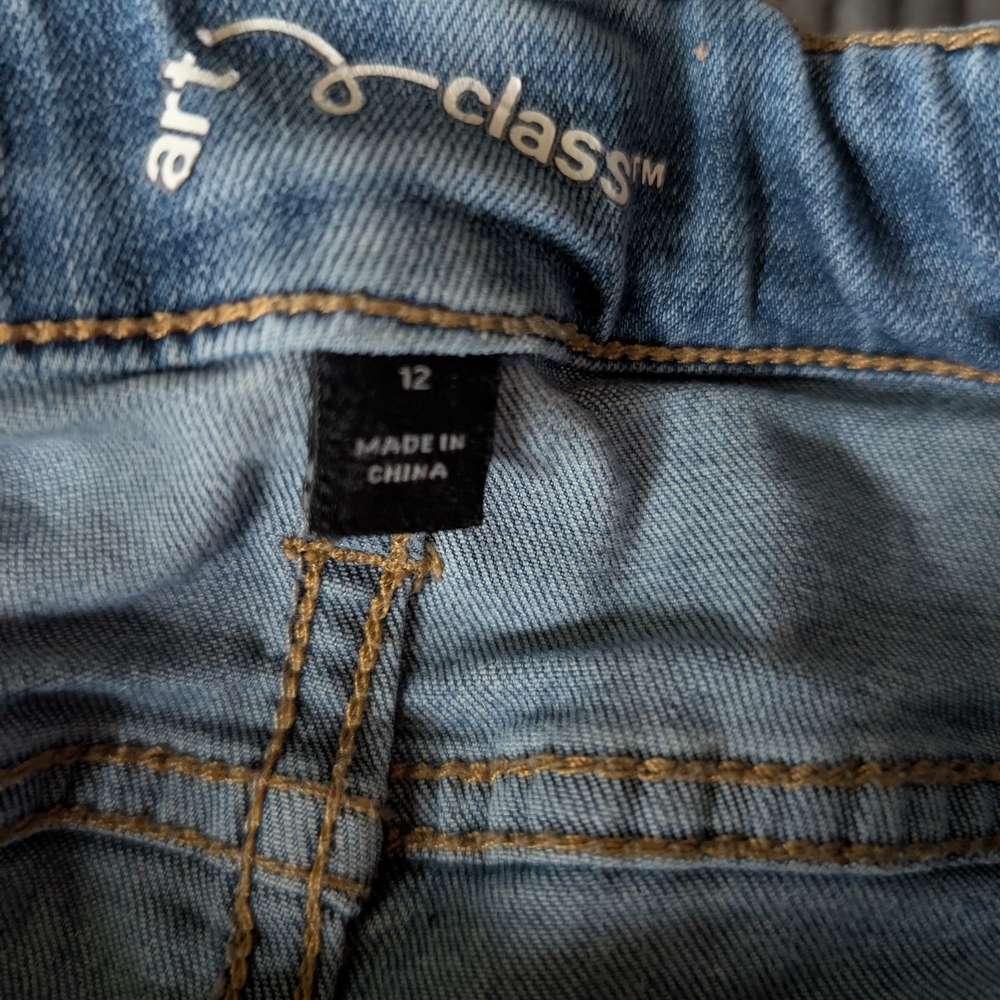 art class Light Wash Denim Jeans with Tan Stitching